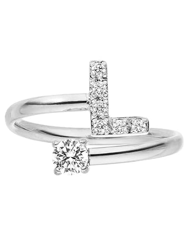Purelei Buchstaben Ring P – Damenring aus langlebigem Edelstahl – Wasserfeste Ringe – Verstellbare Ringe von im Sale